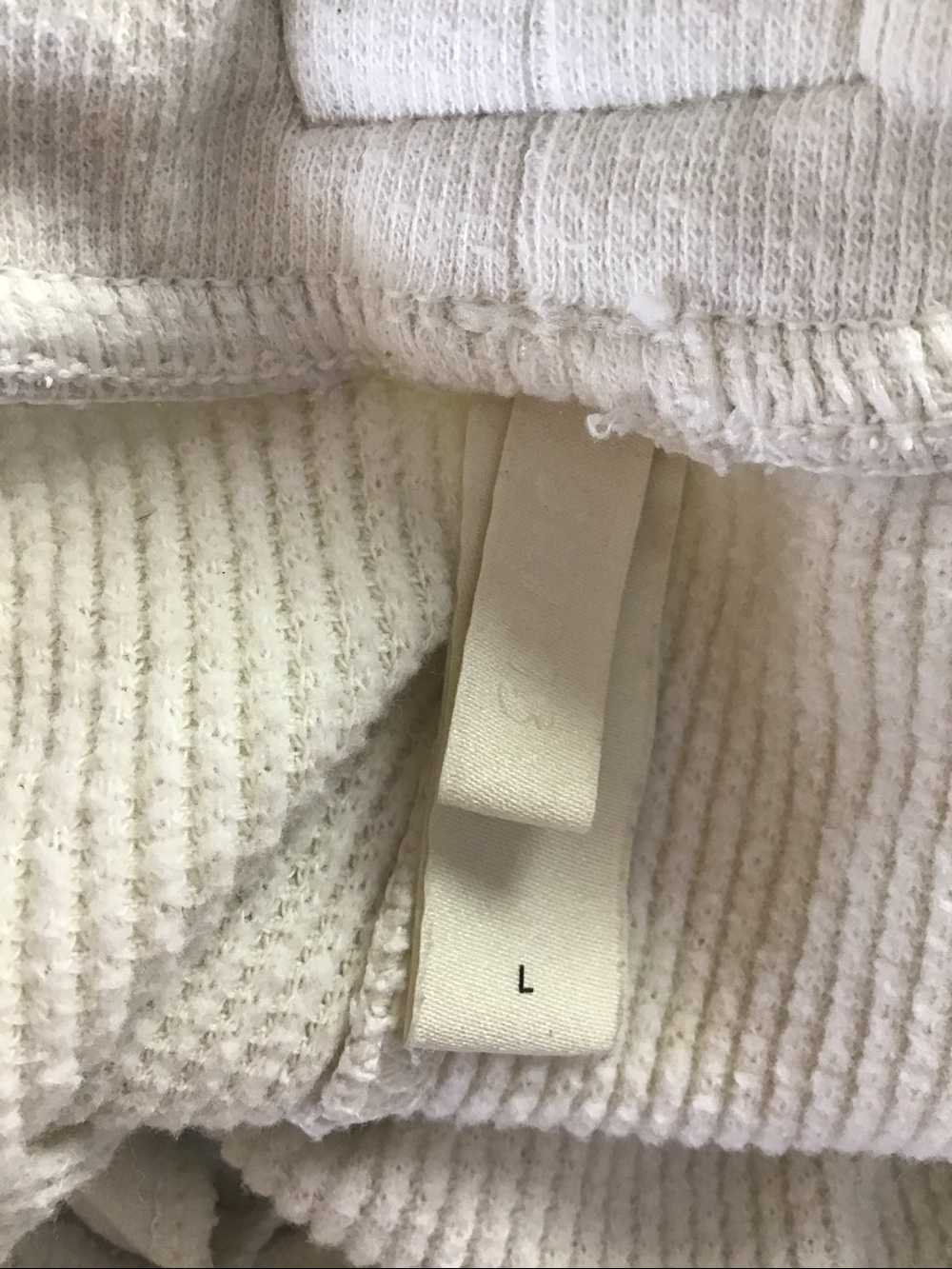SKlMS WAFFLE LOOSE PANT Cream Size Large - Picture 7 of 11